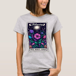 Februari Geboorte Maand Bloem Violet T-shirt
