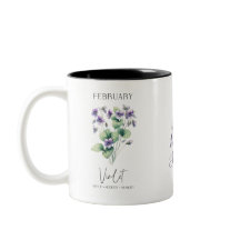 Februari Geboorte Maand Bloem Violet Verjaardagsca