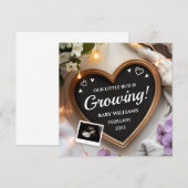 Februari Geboortebloem Baby Aankondiging (Voorkant / Achterkant)