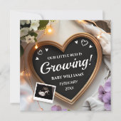 Februari Geboortebloem Baby Aankondiging (Voorkant)