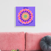 Februari Geboortebloem Gepersonaliseerde Mandala Z Canvas Afdruk (Insitu (Woonkamer))