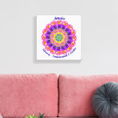 Februari Geboortebloem Gepersonaliseerde Mandala Z Canvas Afdruk (Insitu (Woonkamer))