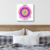 Februari Geboortebloem Gepersonaliseerde Mandala Z Canvas Afdruk (Insitu (Slaapkamer))