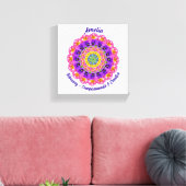 Februari Geboortebloem Gepersonaliseerde Mandala Z Canvas Afdruk (Insitu (Woonkamer))