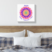 Februari Geboortebloem Gepersonaliseerde Mandala Z Canvas Afdruk (Insitu (Slaapkamer))