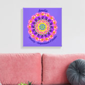 Februari Geboortebloem Gepersonaliseerde Mandala Z Canvas Afdruk (Insitu (Woonkamer))
