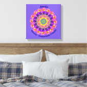 Februari Geboortebloem Gepersonaliseerde Mandala Z Canvas Afdruk (Insitu (Slaapkamer))