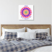 Februari Geboortebloem Gepersonaliseerde Mandala Z Canvas Afdruk (Insitu (Slaapkamer))