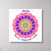 Februari Geboortebloem Gepersonaliseerde Mandala Z Canvas Afdruk (Voorkant)