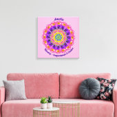 Februari Geboortebloem Gepersonaliseerde Mandala Z Canvas Afdruk (Insitu (Woonkamer))