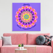 Februari Geboortebloem Gepersonaliseerde Mandala Z Canvas Afdruk (Insitu (Woonkamer))