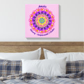 Februari Geboortebloem Gepersonaliseerde Mandala Z Canvas Afdruk (Insitu (Slaapkamer))