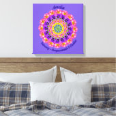 Februari Geboortebloem Gepersonaliseerde Mandala Z Canvas Afdruk (Insitu (Slaapkamer))