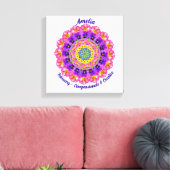Februari Geboortebloem Gepersonaliseerde Mandala Z Canvas Afdruk (Insitu (Woonkamer))