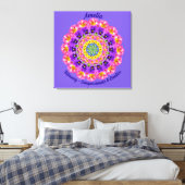 Februari Geboortebloem Gepersonaliseerde Mandala Z Canvas Afdruk (Insitu (Slaapkamer))