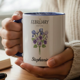 Februari Geboortebloem Natuurliefhebber Whimsical Mok