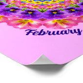 Februari Geboortebloem Quote Kinder kinderkamer Poster (Hoek)