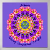 Februari Geboortebloem Quote Kinder kinderkamer Poster (Voorkant)