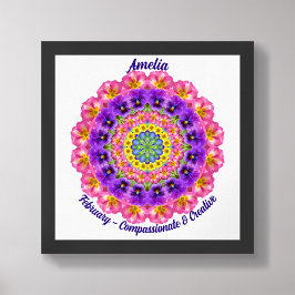 Februari Geboortebloem Quote Kinder kinderkamer Poster