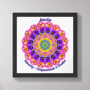 Februari Geboortebloem Quote Kinder kinderkamer Poster