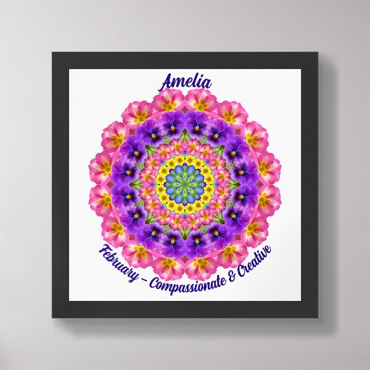 Februari Geboortebloem Quote Kinder kinderkamer Poster