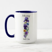 Februari Geboortebloem Violet en Iris Mok (Links)