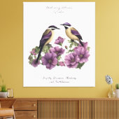 Februari Geboortemaand Bloem gepersonaliseerde ver Canvas Afdruk (Insitu (Woonkamer))