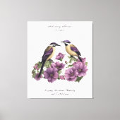 Februari Geboortemaand Bloem gepersonaliseerde ver Canvas Afdruk (Voorkant)