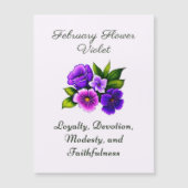 Februari Geboortemaand Bloem Violet Delicate Bloem (Voorkant)