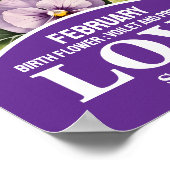 Februari Geboortemaand Flower Christelijke Wall Ar Poster (Hoek)