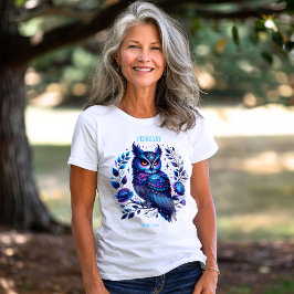 Februari Geboortemaand Spirit Animal Owl T-shirt