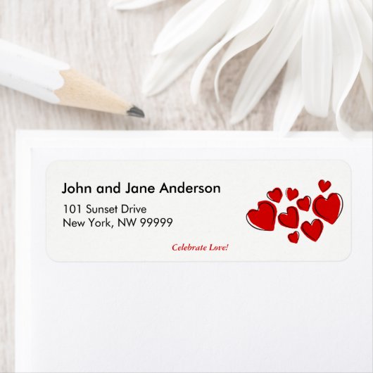 Februari Gepersonaliseerd Adres Etiket (Insitu)