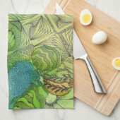 Februari Green Kitchen Towel Theedoek (Quarter Fold)