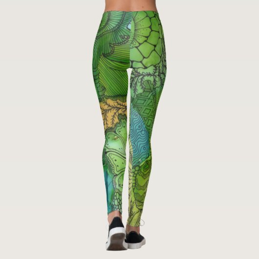 Februari Groene Leggings (Achterkant)