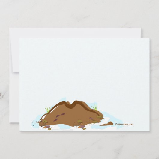 Februari Groundhog Dag Birthday Uitnodiging (Achterkant)