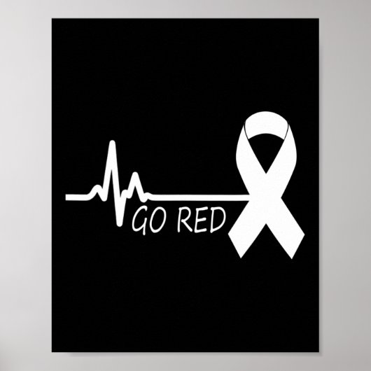 Februari Hart Gezondheid Maand Amerikaanse Hart Ge Poster (Voorkant)