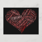 Februari Heart Briefkaart (Voorkant)