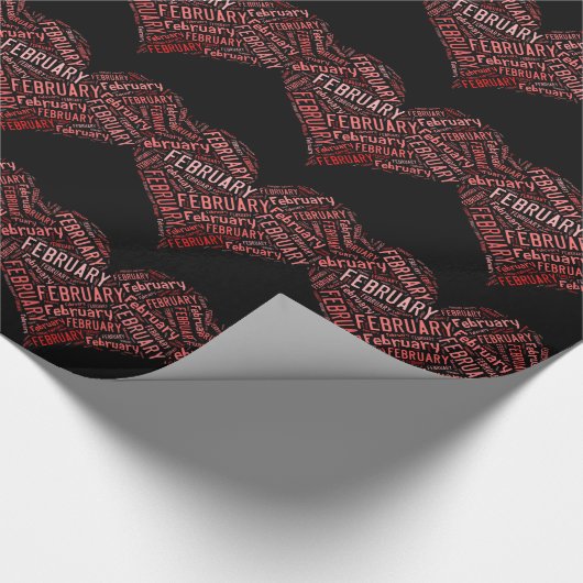 Februari Heart Cadeaupapier (Hoek)