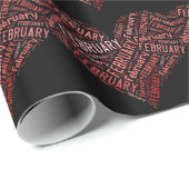 Februari Heart Cadeaupapier (Rol Hoek)