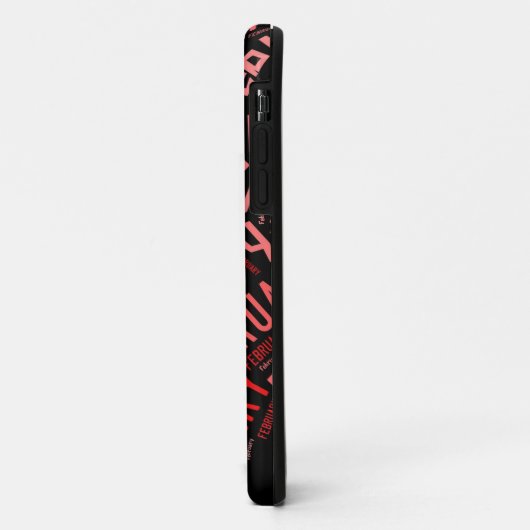 Februari Heart Case-Mate iPhone Case (Achterkant/links)