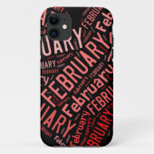 Februari Heart Case-Mate iPhone Case (Achterkant)