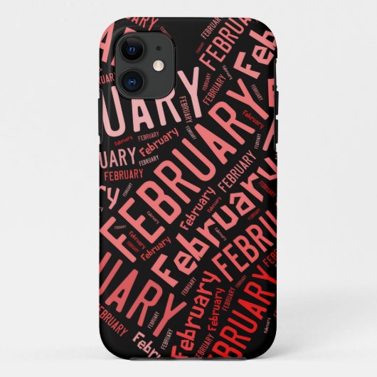 Februari Heart Case-Mate iPhone Case (Achterkant)