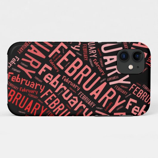 Februari Heart Case-Mate iPhone Case (Achterkant (horizontaal))