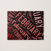 Februari Heart Legpuzzel (Horizontaal)