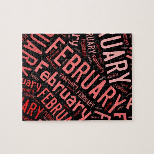 Februari Heart Legpuzzel (Horizontaal)