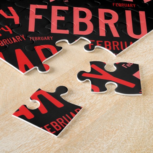 Februari Heart Legpuzzel (Zijkant)