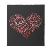 Februari Heart Notitieblok (Voorkant)