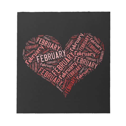 Februari Heart Notitieblok (Voorkant)