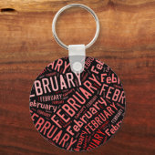 Februari Heart Sleutelhanger (Voorkant)