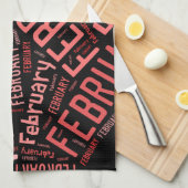Februari Heart Theedoek (Quarter Fold)